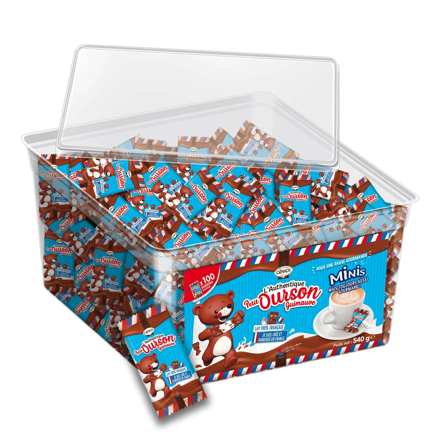 Cémoi Petit Ourson guimauve chocolat au lait vrac 230 pièces 2,9kg
