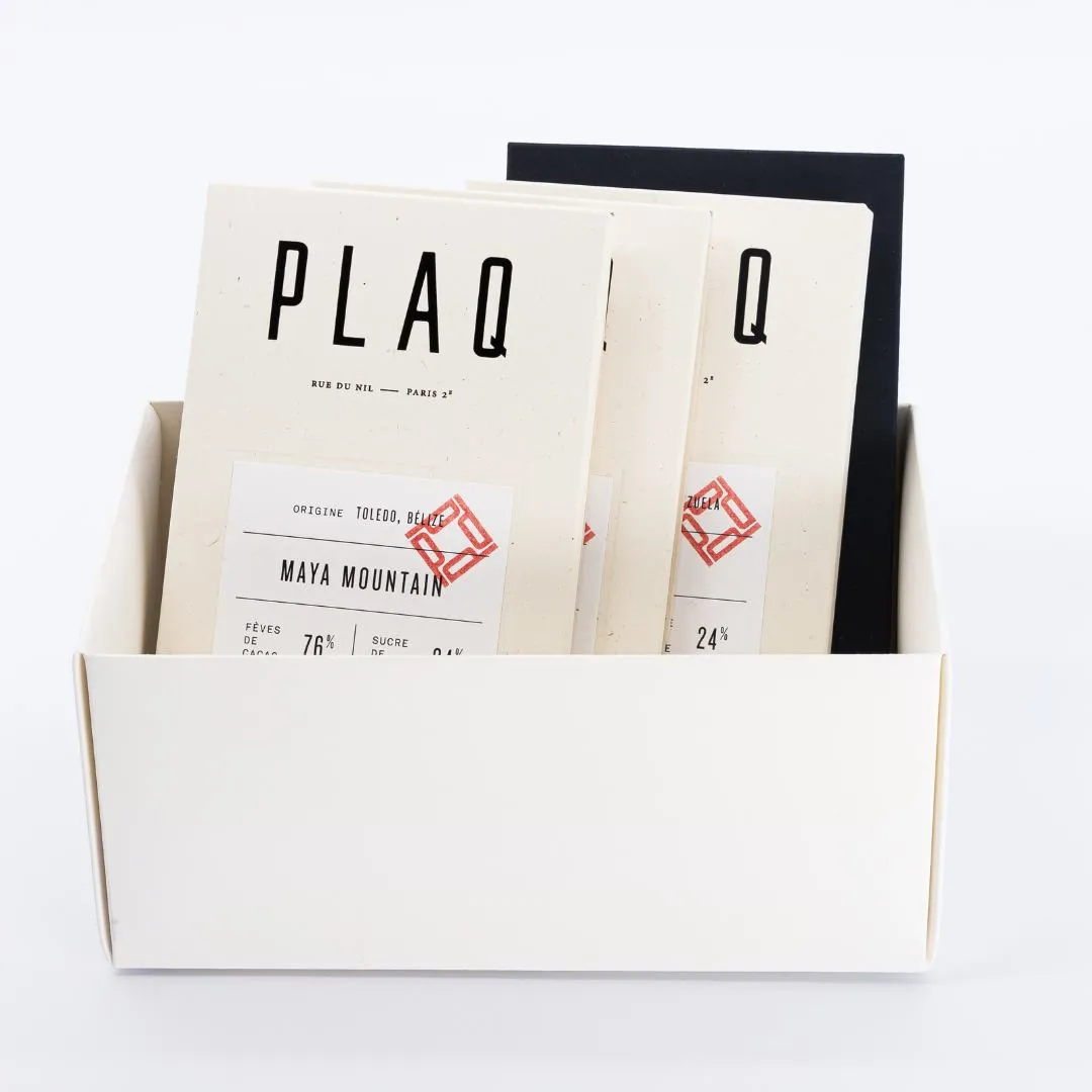 Plaq Libre coffret découverte 5 tablettes chocolat noir