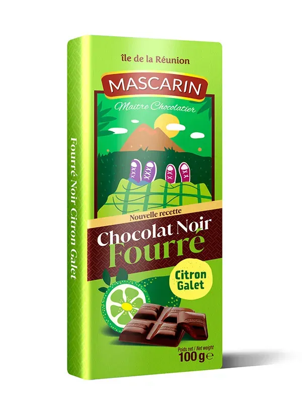Mascarin Fourré chocolat noir citron galet