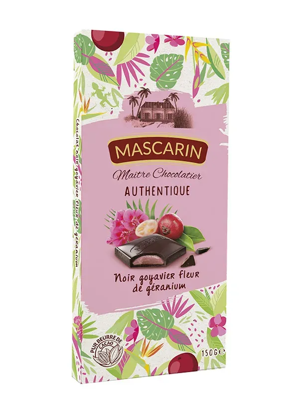 Mascarin Authentique chocolat noir goyavier géranium