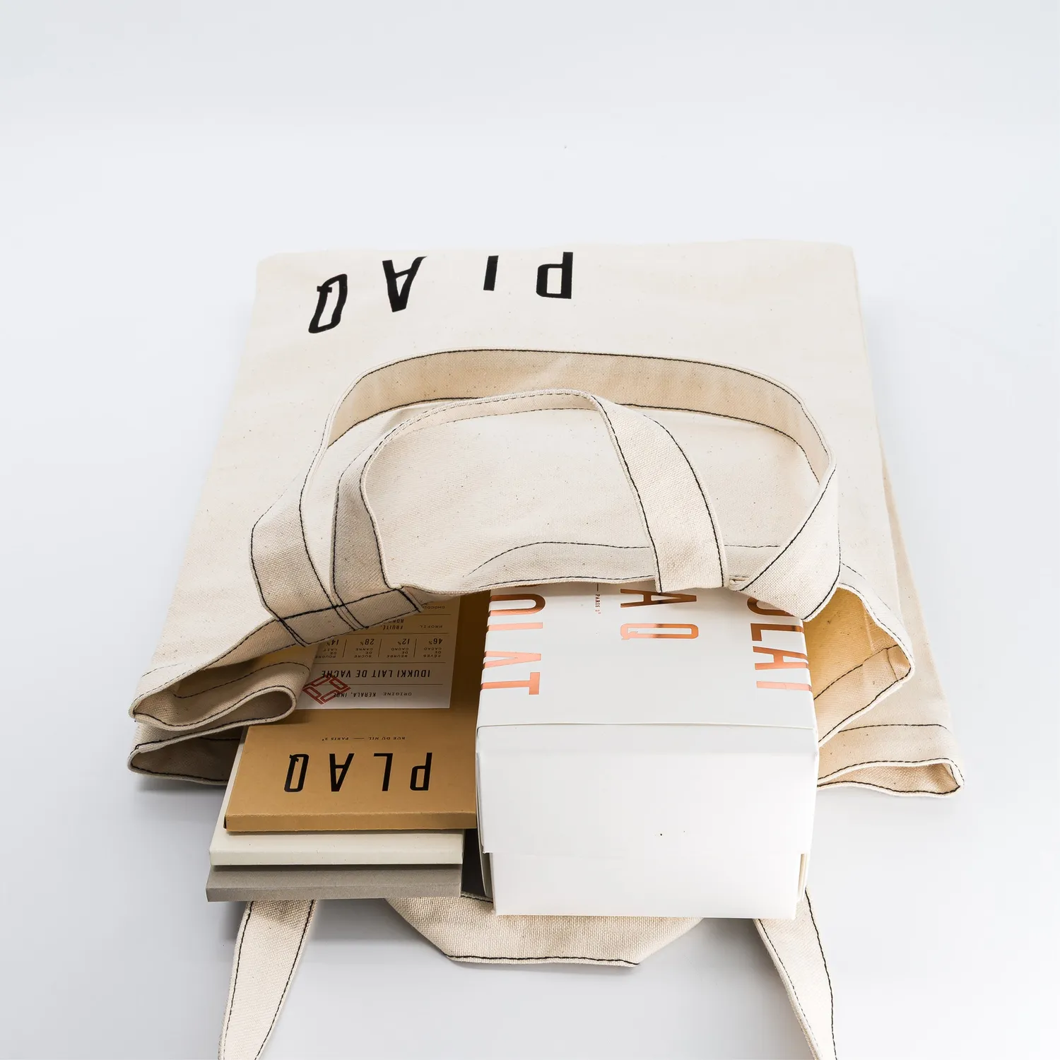 PLAQ Tote bag coton GOTS minimaliste réutilisable
