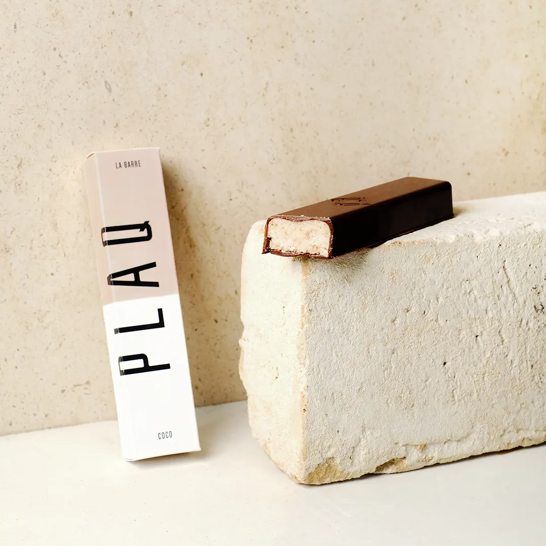 PLAQ La Barre Coco Enrobée Noir barre chocolat coco 76%