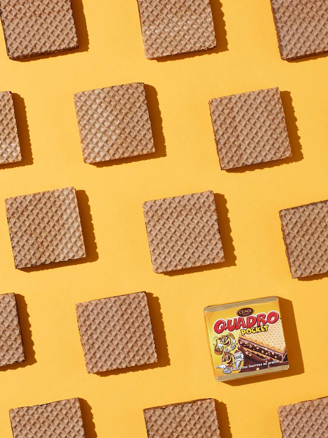 Cémoi Quadro Pocket Gaufrettes Praliné Cacao 187 g