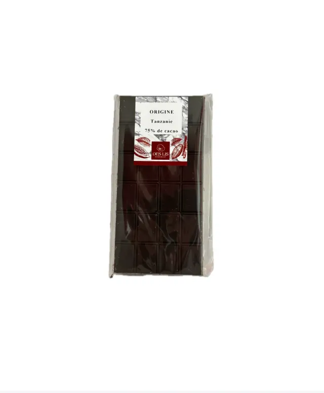 Des Lis Chocolat tablette Tanzanie 75% cacao 100 g intense