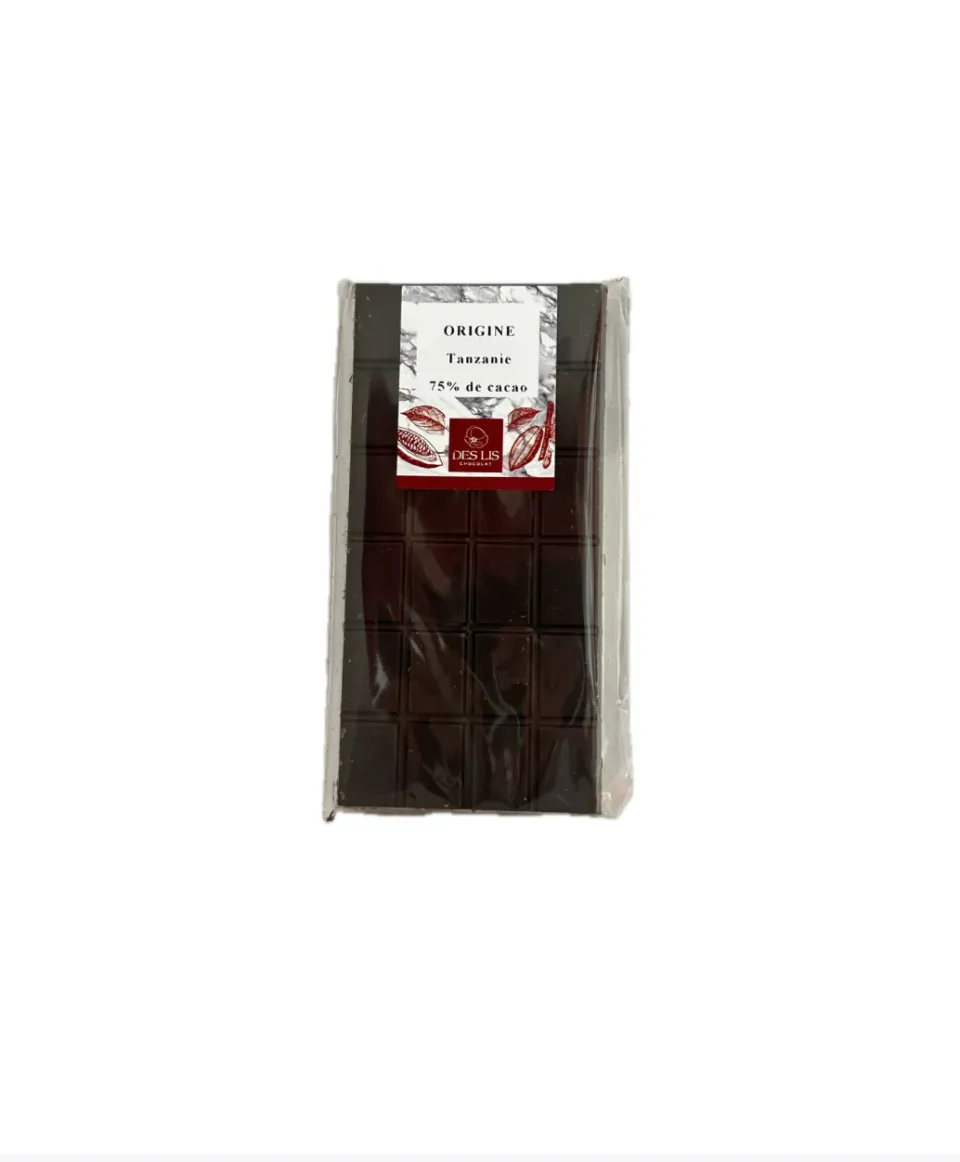 Des Lis Chocolat tablette Tanzanie 75% cacao 100 g intense