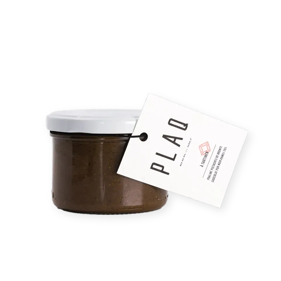 PLAQ à tartiner noir 76% pistaches Bronte addictif