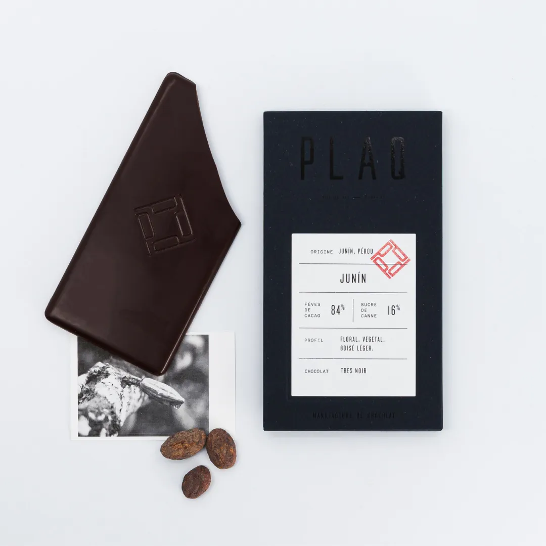 Plaq Très Noir Junin 84% tablette chocolat noir Pérou
