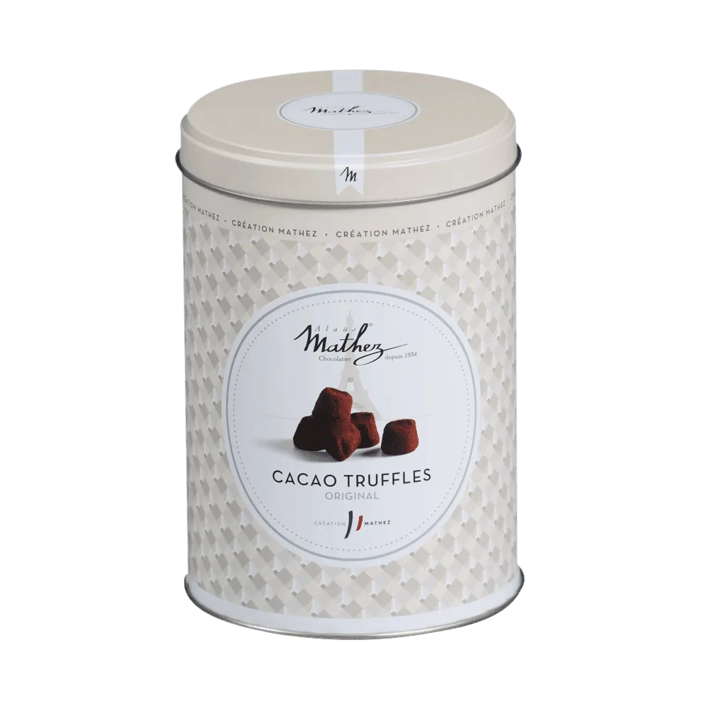 Chocolat Mathez Vintage boîte métal truffes 500g cacao