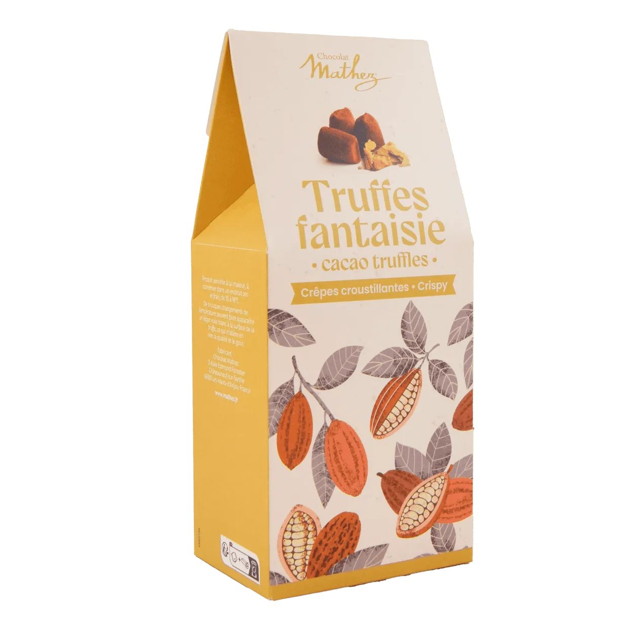 Mathez Natural étui truffes cacao fantaisie 200g