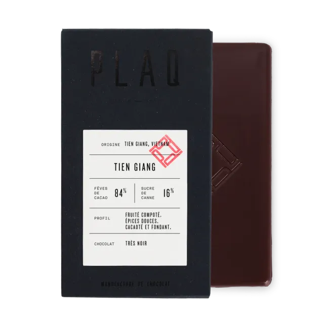 PLAQ Tien Giang 84% tablette chocolat noir fruité