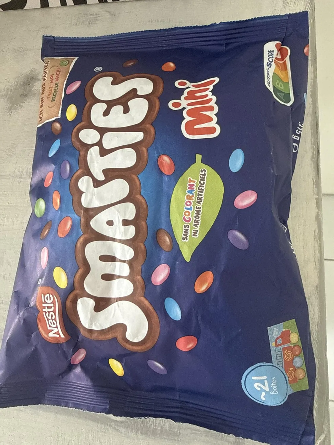 Smarties Mini bonbons chocolat au lait 315g familial colorés naturels