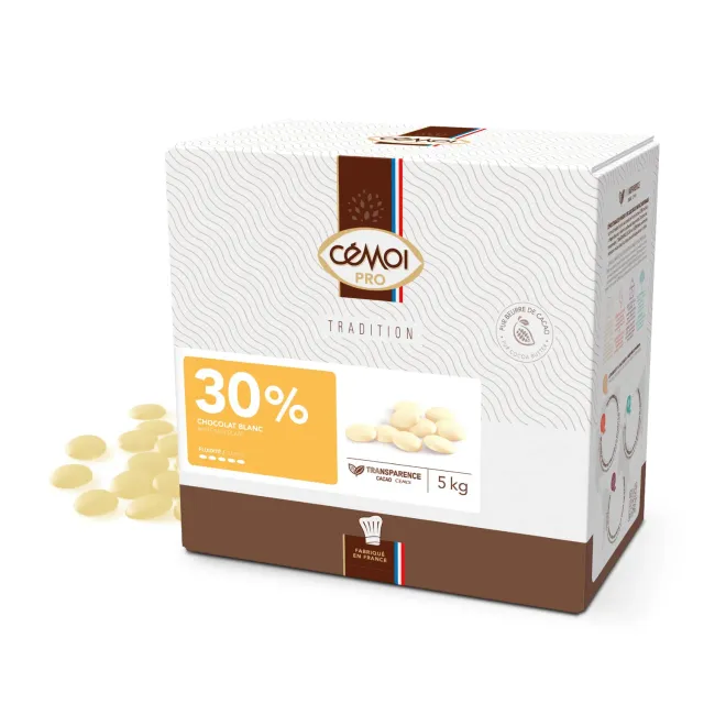 Cémoi Tradition Palets Couverture Blanc 30% 5 kg