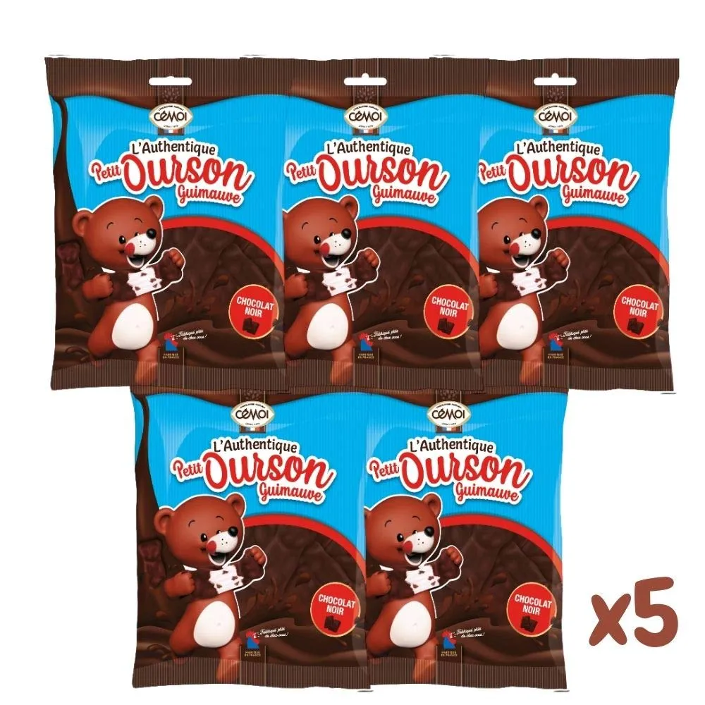 Cémoi Petit Ourson ourson guimauve noir 5x180 g intense