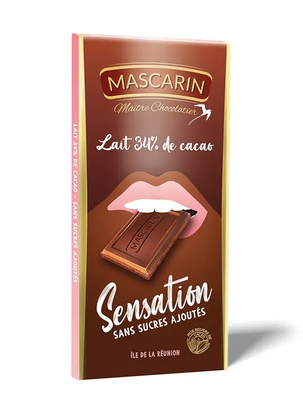 Mascarin Allégé 34% tablette lait sans sucres