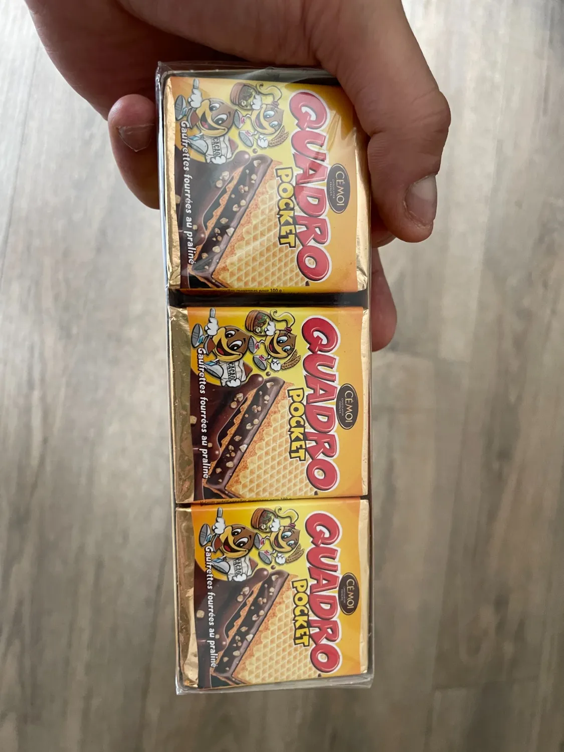 Cémoi Quadro Pocket Gaufrettes Praliné Cacao 187 g