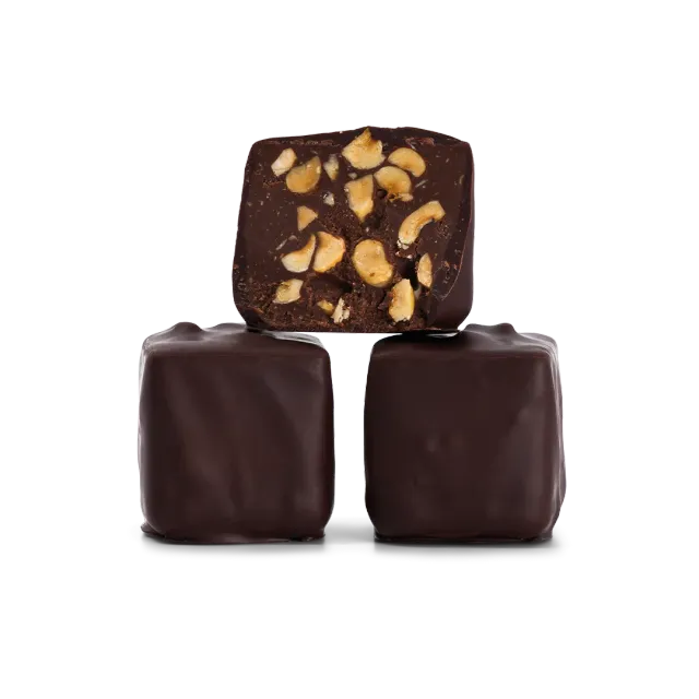 PLAQ Rocher Noir Praliné Noisettes rocher chocolat