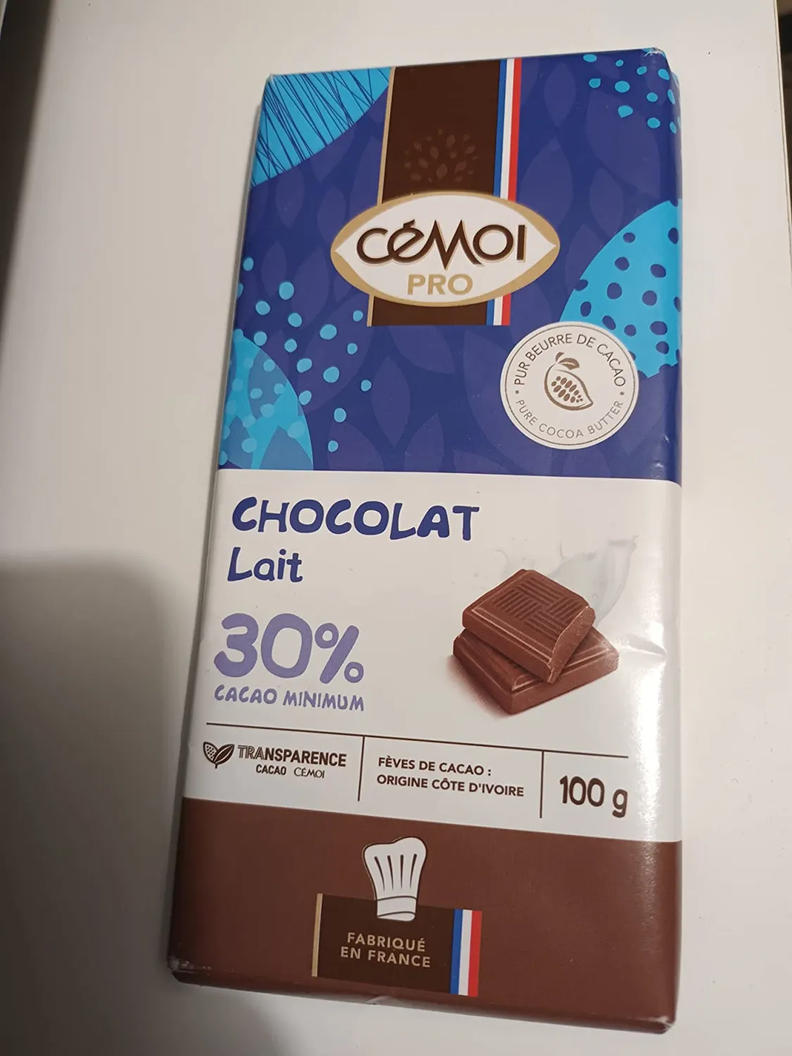 Cémoi Tablette Dégustation Chocolat au Lait 30% tablette 100 g doux