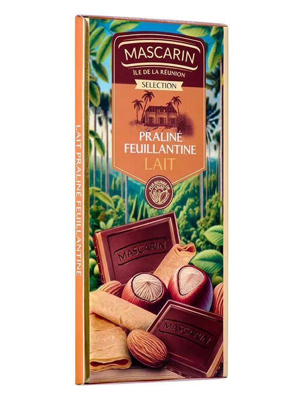 Mascarin Sélection tablette chocolat lait praliné feuillantine