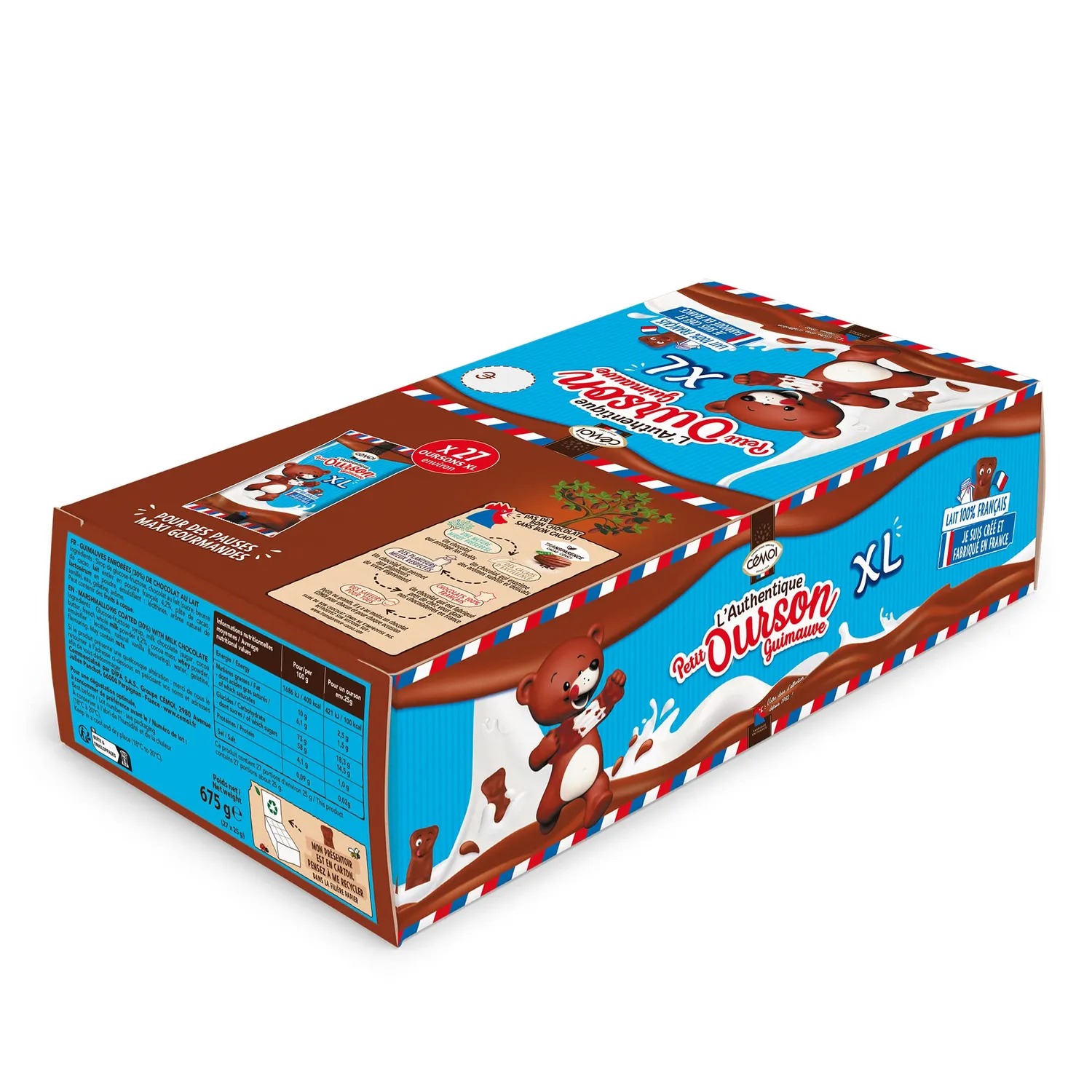 Cémoi Petit Ourson ourson guimauve lait XL 27 pièces moelleux
