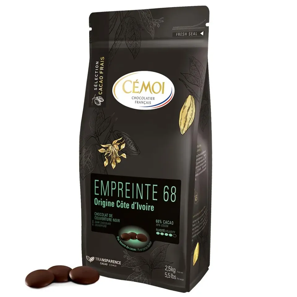 Cémoi Empreinte 68 palets chocolat noir 2,5 kg