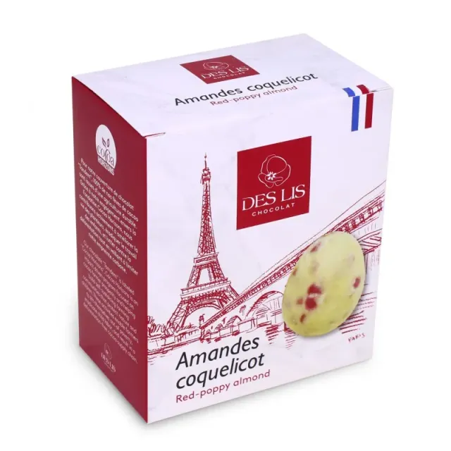 Des Lis Chocolat amandes coquelicot chocolat blanc 150 g