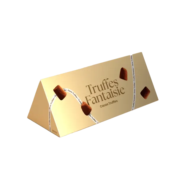 Chocolat Mathez Triangulaire Doré truffes 50g fantaisie
