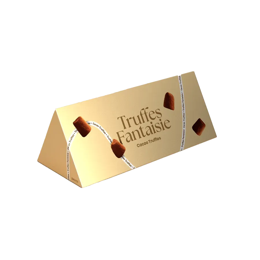 Chocolat Mathez Triangulaire Doré truffes 50g fantaisie
