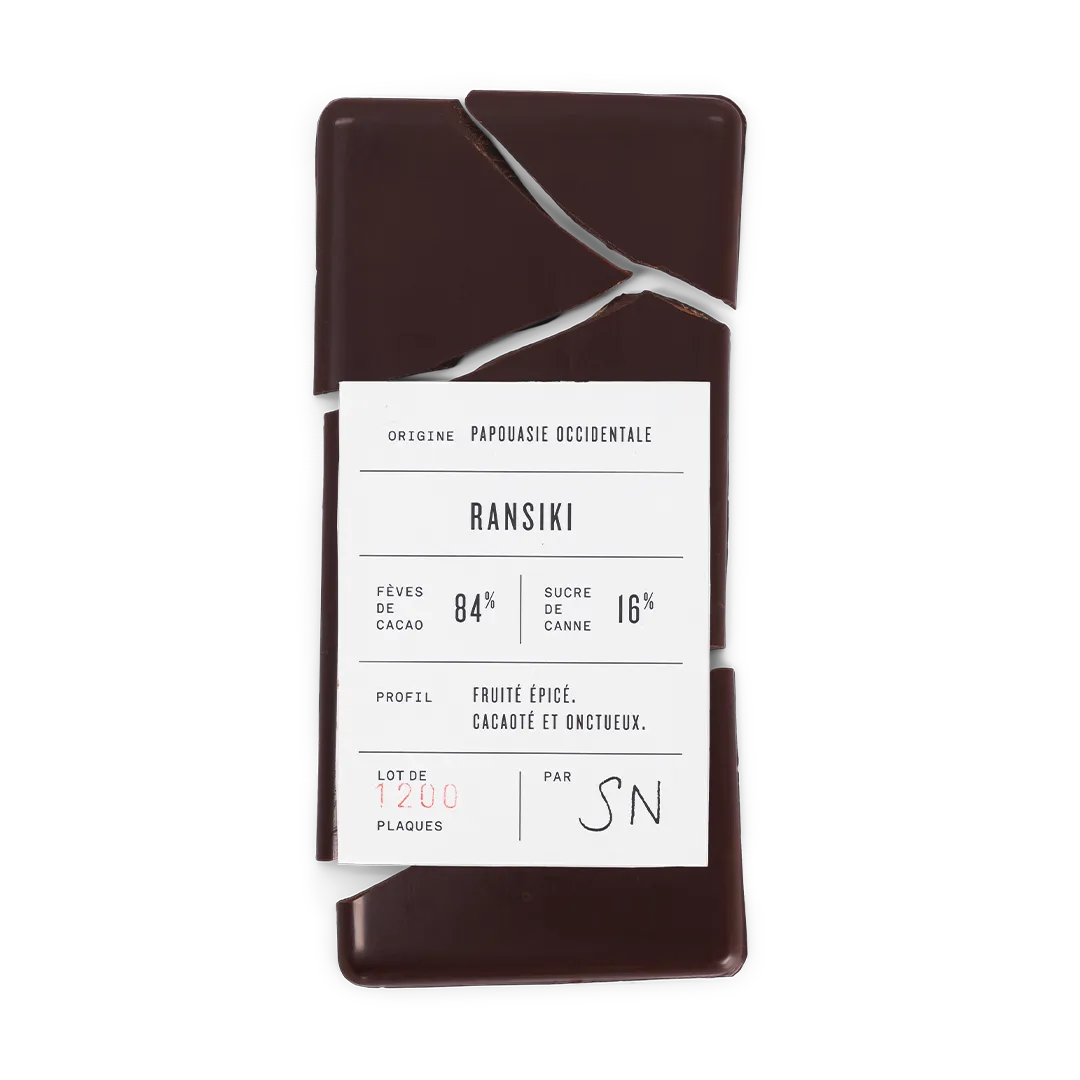 PLAQ Très Noir Ransiki 84% tablette chocolat intense