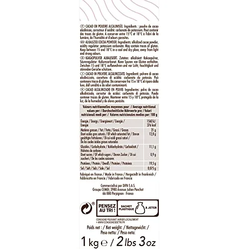 Cémoi poudre de cacao rouge 1 kg pâtissière
