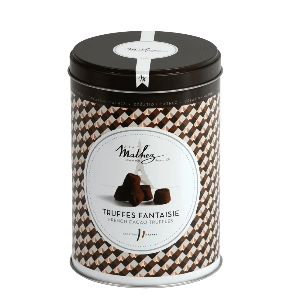 Chocolat Mathez Vintage boîte métal truffes 500g cacao