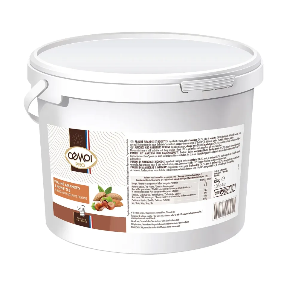 Cémoi Fourrage praliné amandes noisettes pâte 6 kg