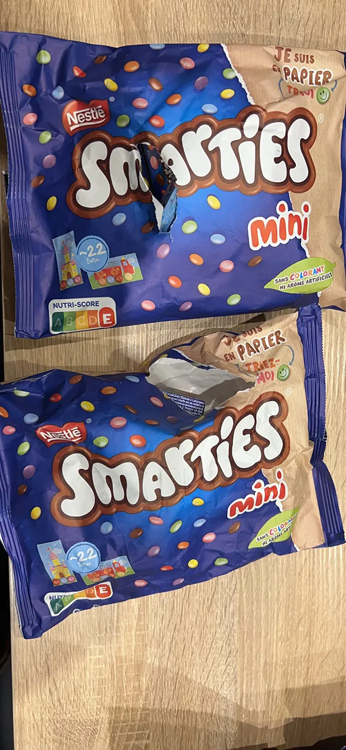 Smarties Mini bonbons chocolat au lait 315g familial colorés naturels
