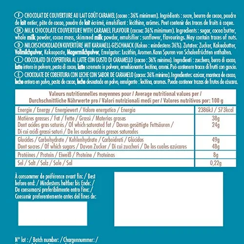 Cémoi Caramel 36% 26190 chocolat couverture lait caramel 2 kg