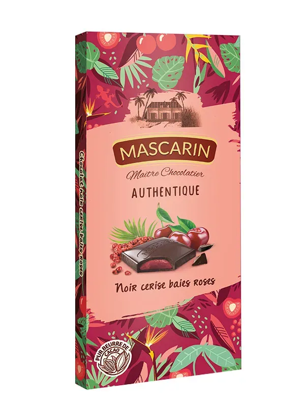 Mascarin Authentique cerises baies roses chocolat noir
