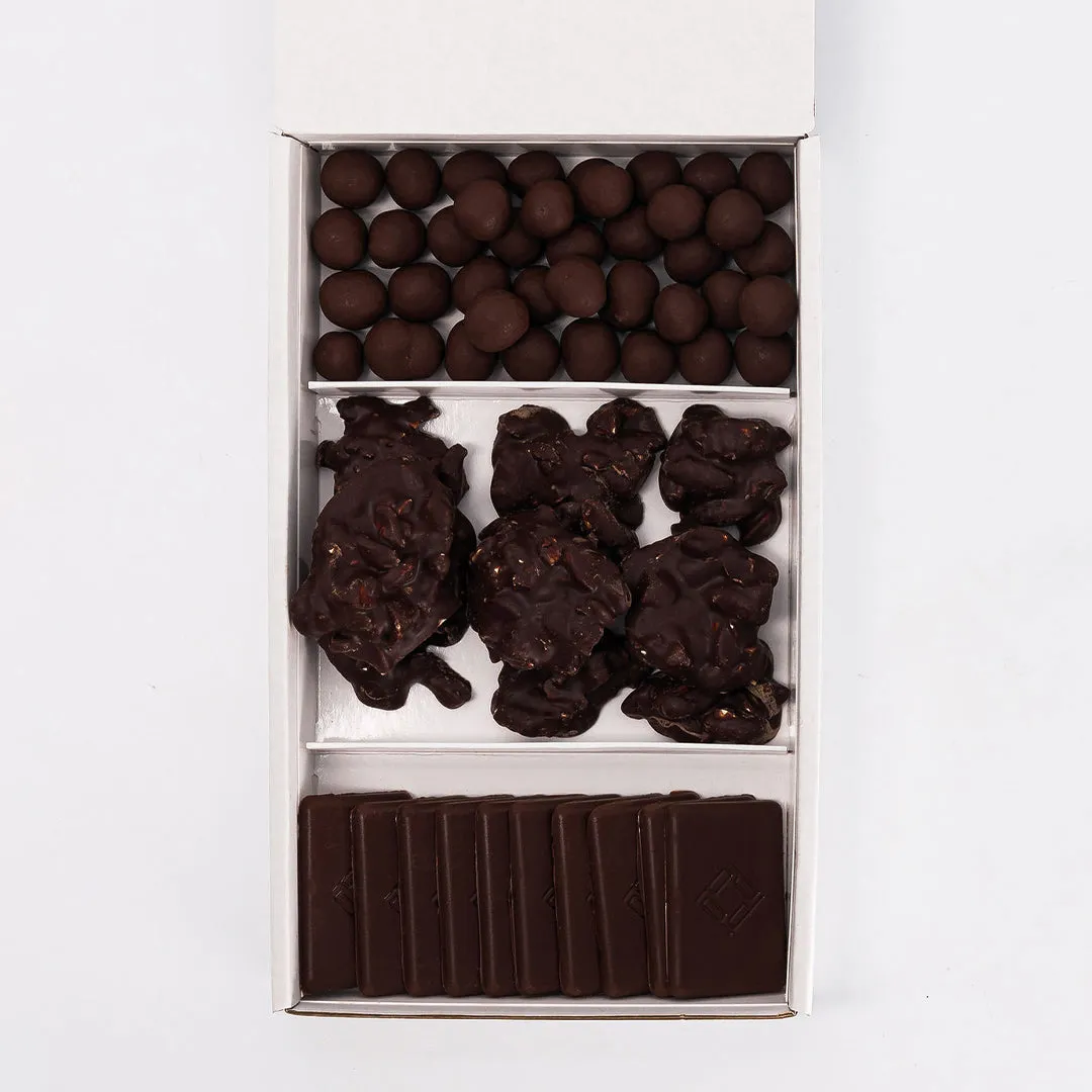 PLAQ Boîte Mix Artisan coffret chocolat noisette amande