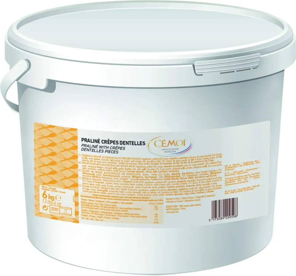 Cémoi Fourrage praliné crêpes dentelles 6 kg croustillant