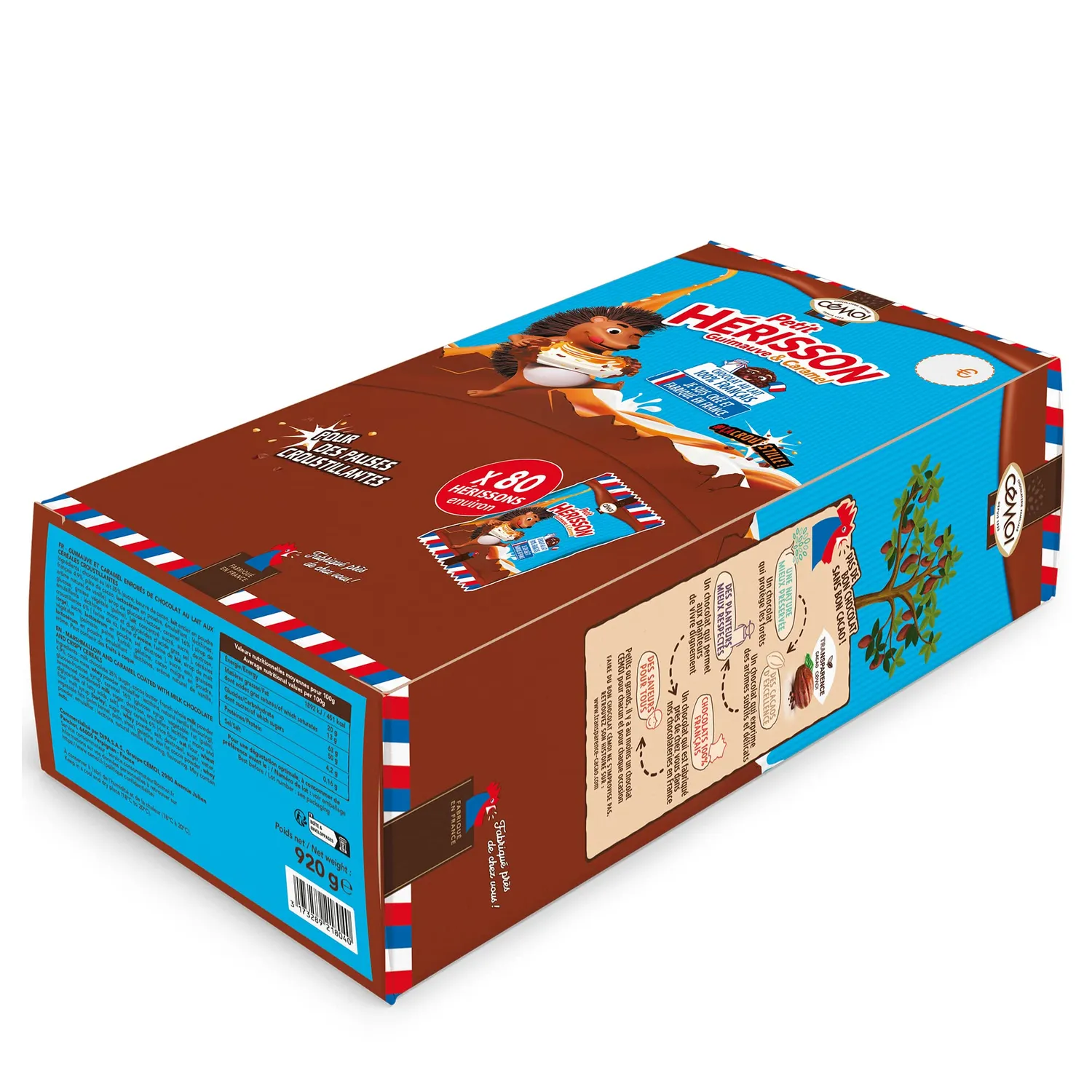 Cémoi Petit Hérisson guimauve lait caramel 80 pièces 920 g croustillant