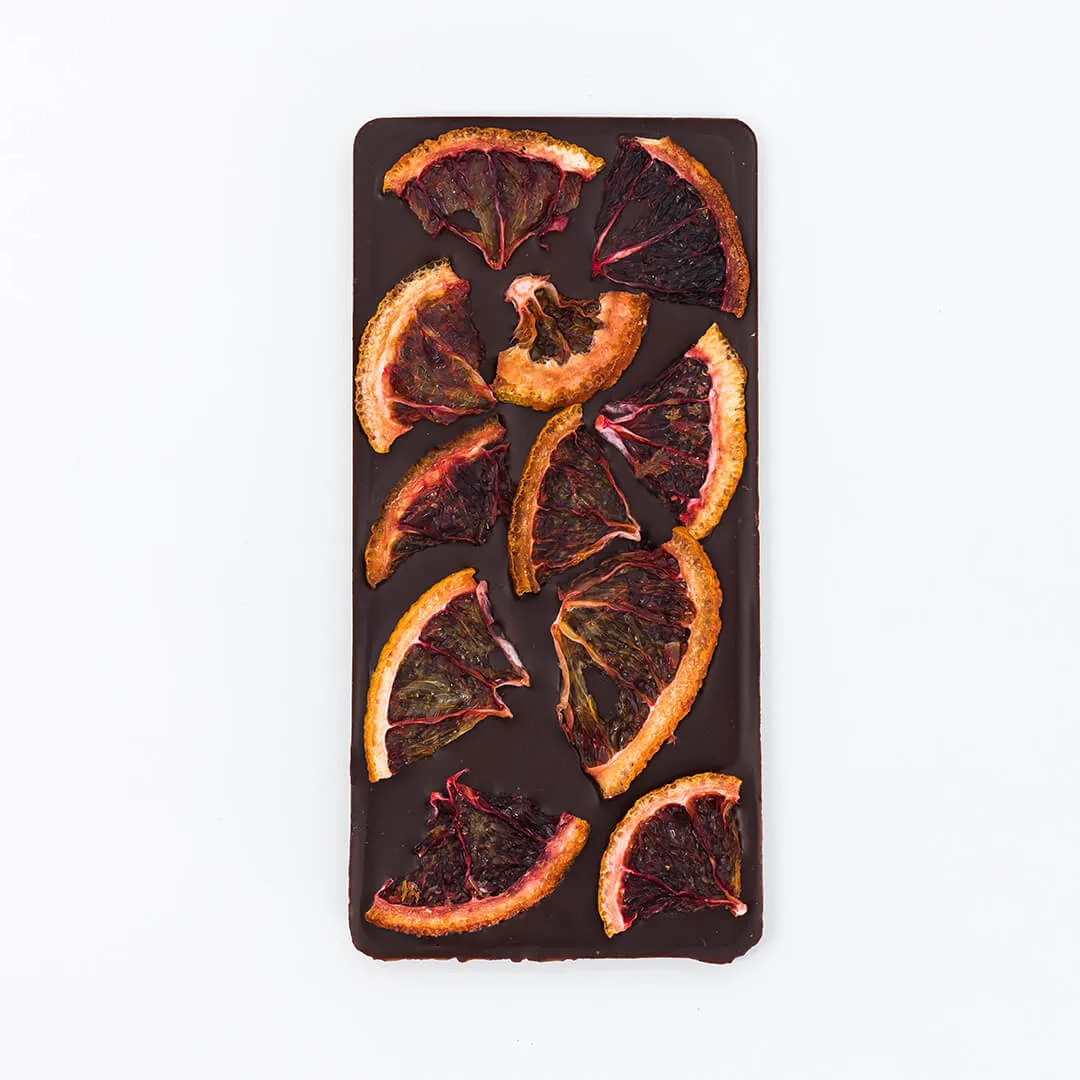PLAQ Maya Mountain tablette chocolat orange sanguine 76%
