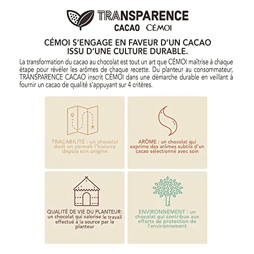 Cémoi Dégustation tablette chocolat noir 50% 100 g doux