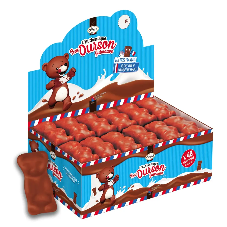 Cémoi Petit Ourson guimauve chocolat au lait 48 pièces moelleux