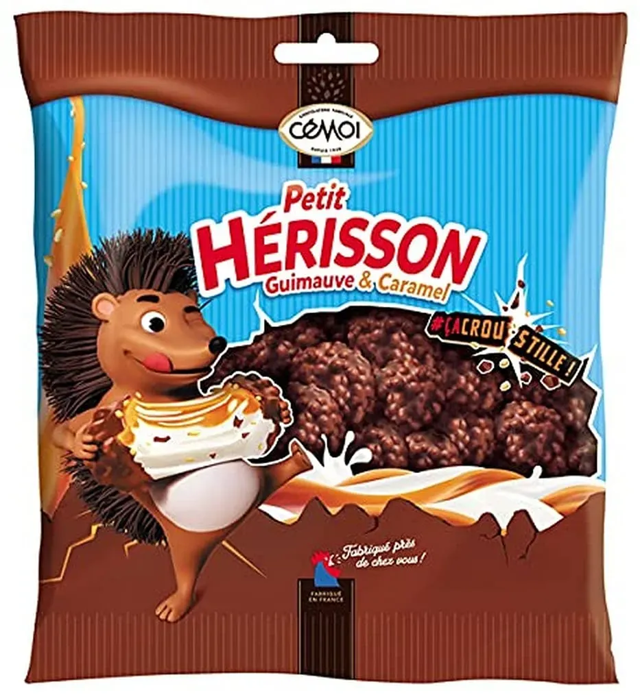 Cémoi Petit Hérisson guimauve caramel lait 180 g croustillant