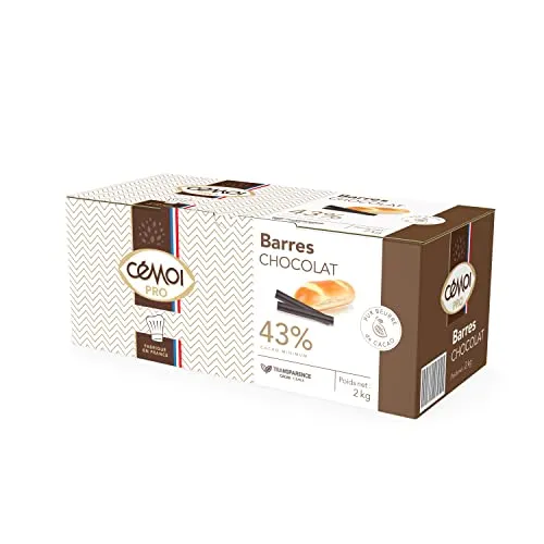 Cémoi Barres Goûter Nues noir 43% 2 kg pur beurre