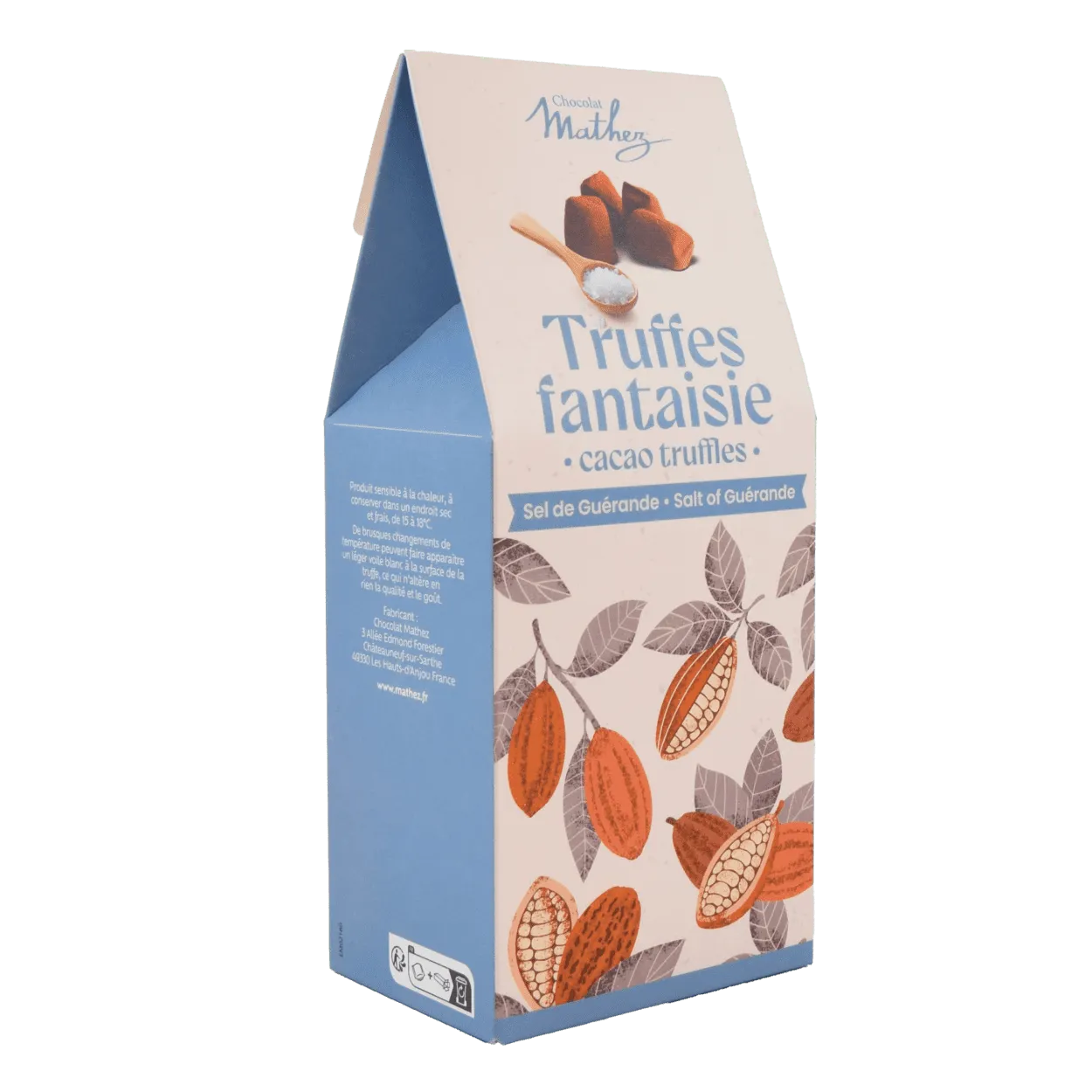 Mathez Natural étui truffes cacao fantaisie 200g
