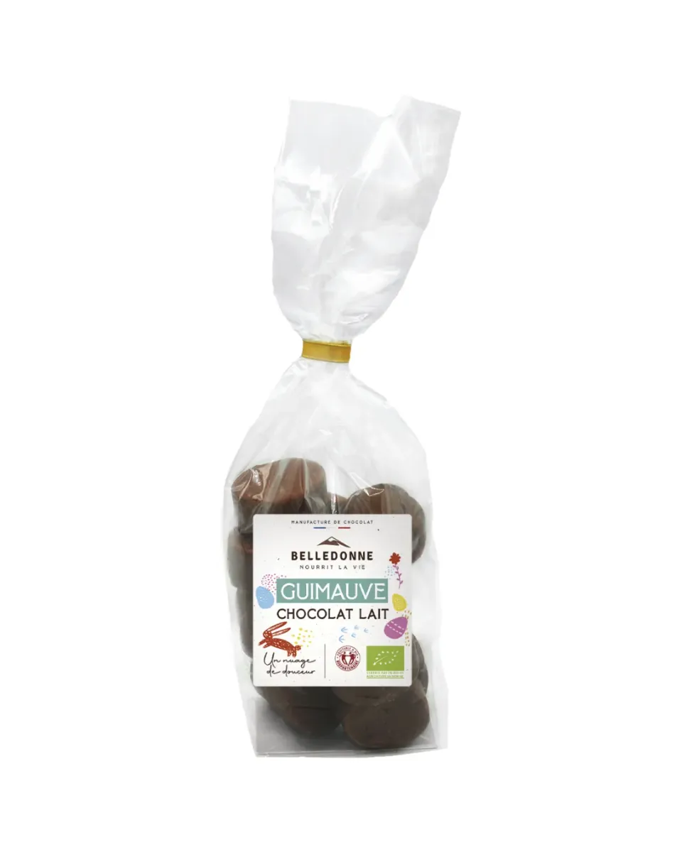 Belledonne Marshmallow chocolat au lait Pâques guimauve 120 g bio