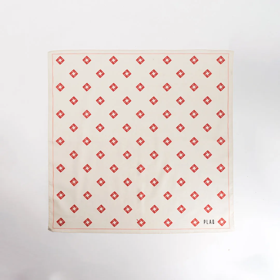 PLAQ Bandana voile coton beige ourlet fin
