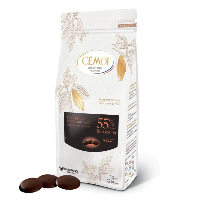 Cémoi Succession 55% palets chocolat noir 1 kg