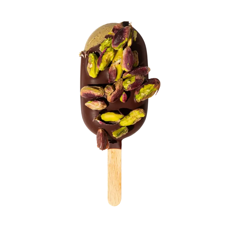 PLAQ Bâtonnet Glacé Pistaches sorbet chocolat