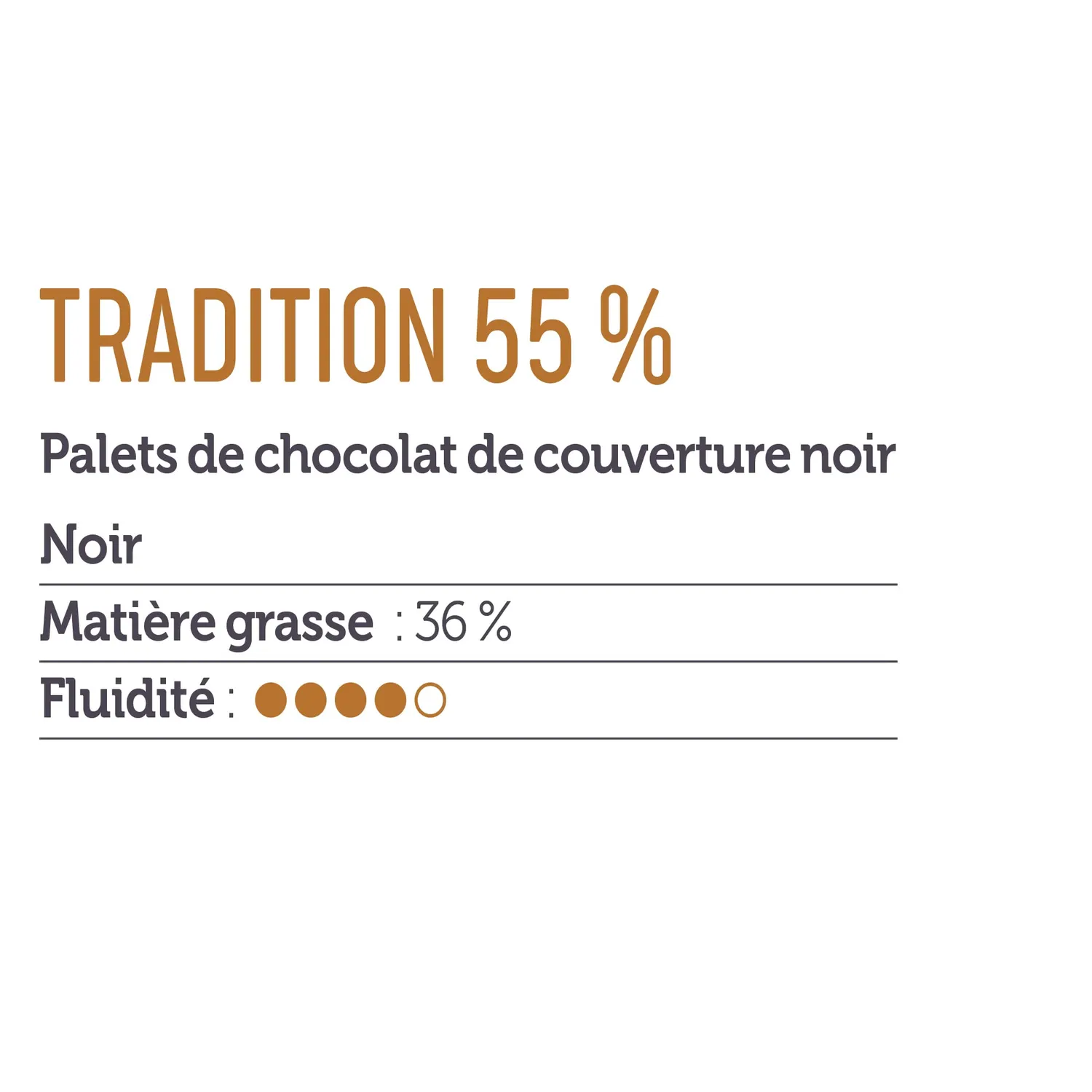 Cémoi Tradition 55% chocolat de couverture noir 5 kg doux