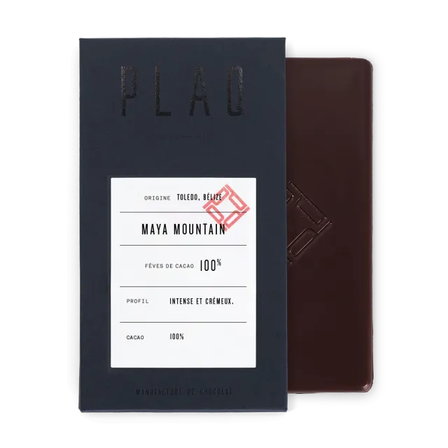 PLAQ Très Noir Tablette Chocolat 100% Maya Mountain