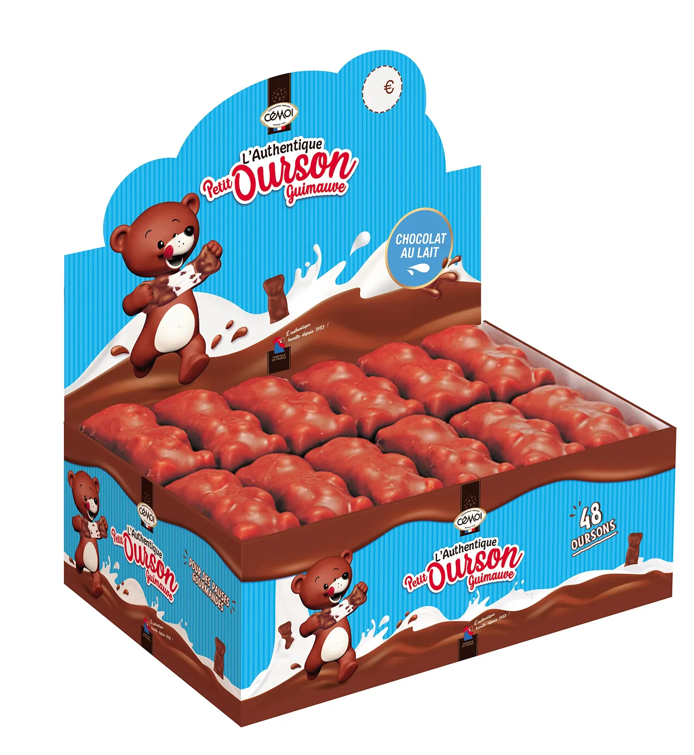 Cémoi Petit Ourson guimauve chocolat au lait vrac 230 pièces 2,9kg